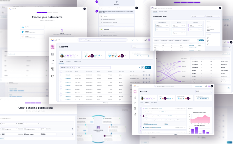 Collage of redesigned Vendia product screens